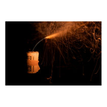 Dollar Bomb on Dark Background posters