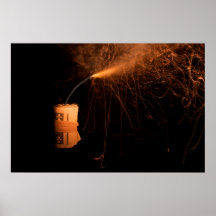 Dollar Bomb on Dark Background Poster