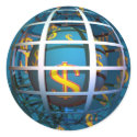 Dollar Globe stickers