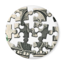 Dollar Puzzle Refrigerator Magnets