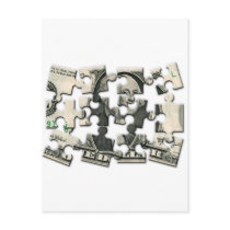 Dollar Puzzle Post Card