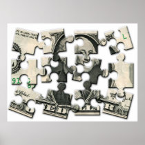 Dollar Puzzle Poster