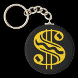 Dollar Sign - Amber keychains