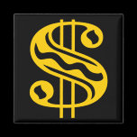 Dollar Sign - Amber magnets
