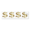 Dollar Sign Bumper Sticker bumper stickers by HChangeri Dollar Sign Bumper Sticker bumper stickers
