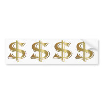 Dollar Sign Bumper Sticker bumper stickers by HChangeri Dollar Sign Bumper Sticker bumper stickers