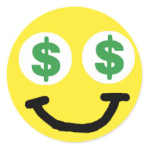 Dollar Sign Eyes Sticker stickers