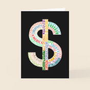 Dollar Sign Greeting Card