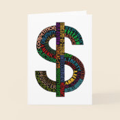 Dollar Sign Greeting Card