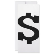 dollar sign icon rack cards