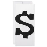 dollar sign icon customized rack card