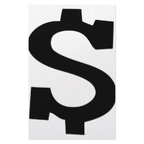 dollar sign icon custom stationery