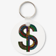 Dollar Sign Keychain keychain