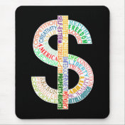Dollar Sign mouse pad