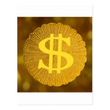 dollar sign post cards