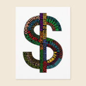 Dollar Sign Postcard