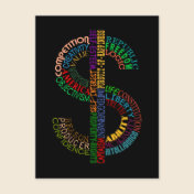 Dollar Sign Postcard