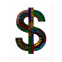 Dollar Sign Postcard