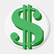 $ dollar-sign refrigerator magnets
