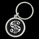 Dollar Sign - White keychains