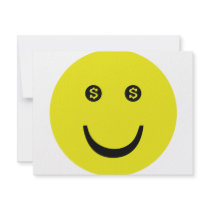 dollar smile icon invitations