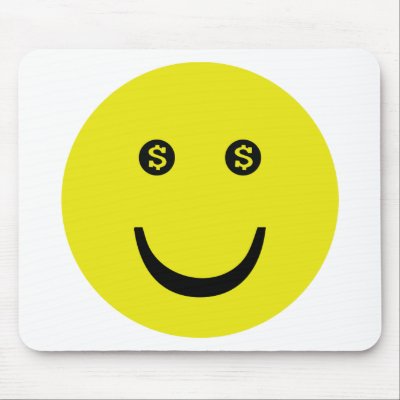 dollar icon. dollar smile icon mousepad by