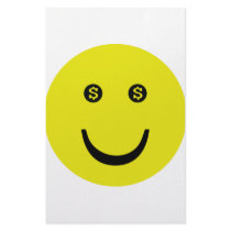 dollar smile icon stationery
