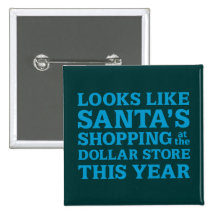 Dollar Store Santa Button