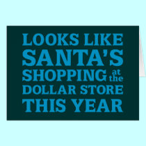 Dollar Store Santa cards