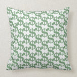 Dollar symbol pattern pillow