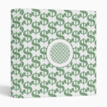 Dollar symbol pattern vinyl binders