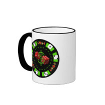 DOLLARS AND DICE POKER CHIP MUGS