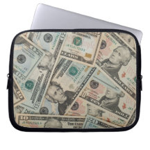 Dollars Background Laptop Computer Sleeves