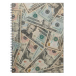 Dollars Background Spiral Note Books