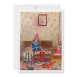 Dollhouse Birthday Mouse and Baby Personalized Announcement