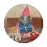 Dollhouse Birthday Mouse and Baby Fridge Magnets