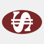 Dollor 2 oval sticker