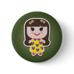 Dolly Bianca Green Button