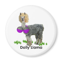 Dolly Llama magnets by jonnydowntown Dolly Llama magnets