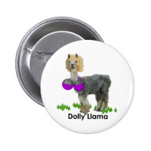Dolly Llama Pinback Button