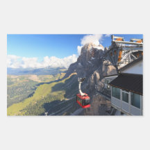 Dolomites - aerial view from Rosetta mount Rectangle Sticker