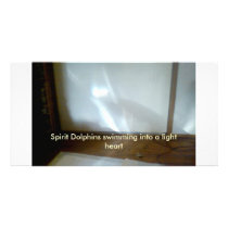 Dolphin11, Spirit Dolphins swimming into a ligh... photo cards