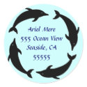 Dolphin Address Label stickers by redqueenself Dolphin Address Label stickers