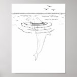 Dolphin Adult Coloring Poster
