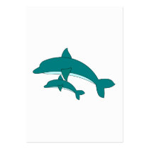Dolphin And Baby business cards by mydeas Dolphin And Baby business cards