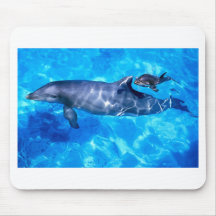 Dolphin and Baby Mouse Pads