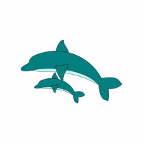 Dolphin And Baby photo sculptures