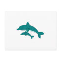 Dolphin And Baby postcards