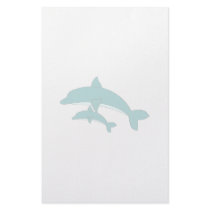 Dolphin And Baby stationery by mydeas Dolphin And Baby stationery
