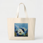 DOLPHIN and BOY Tote Bags